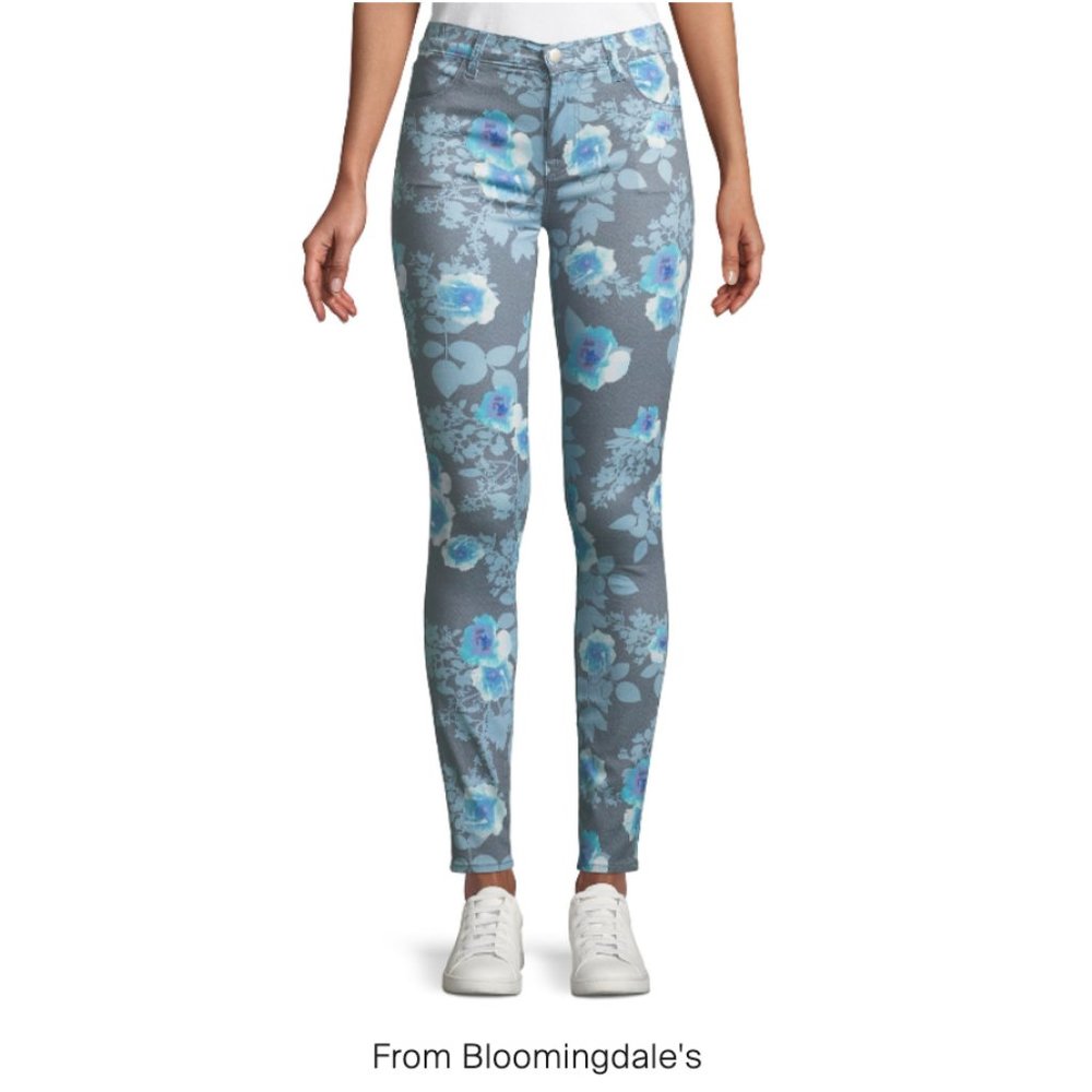 J Brand 620 Floral Rain Super Skinny Jeans
